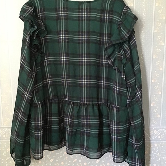 Torrid Plaid Ruffle Blouse - Picture 7 of 7